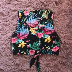 Summer floral crop top